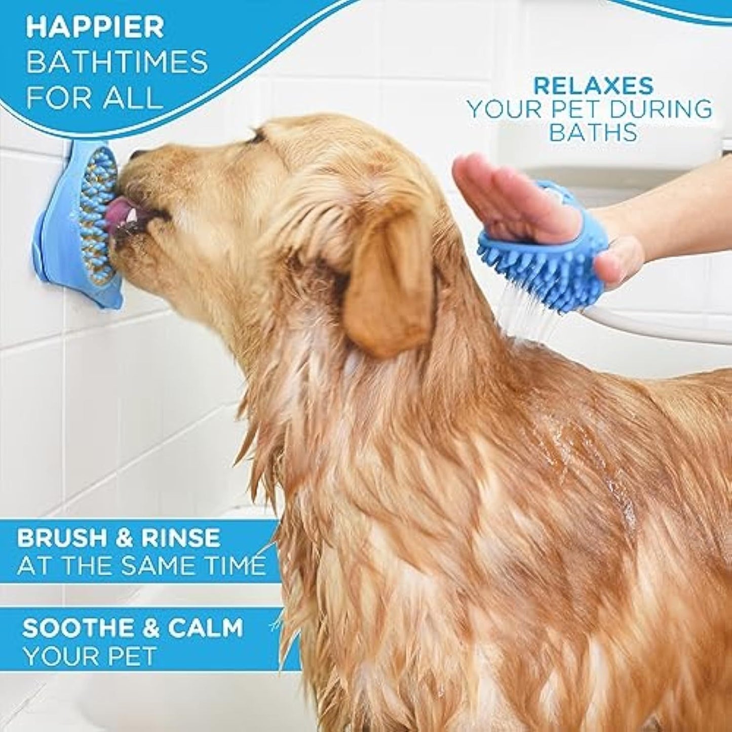 Pet Bathing Tool - The Ultimate Shower Companion For Your Pet - Compatible With Indoor Shower Or Outdoor Garden Hose - Includes Garden Hose And Shower Adapters