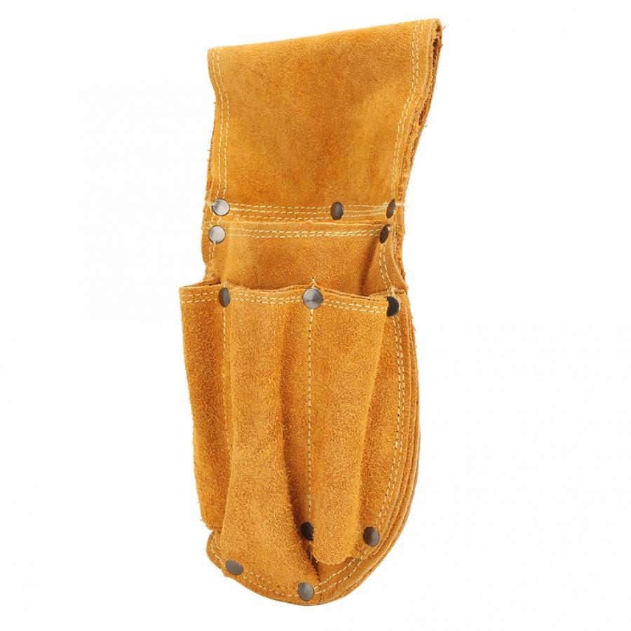 Durable Yellow Cowhide Hardware Tool Storage Toolkit