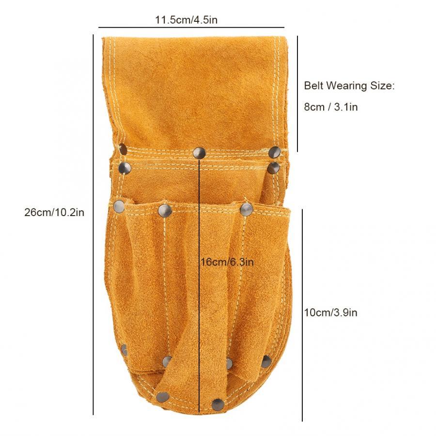 Durable Yellow Cowhide Hardware Tool Storage Toolkit